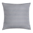 thumbnail image 1 of Geometric Throw Pillow Cushion Cover, Modern Nested Repeating Diamond Line Pattern with Vertical Lines, Decorative Square Accent Pillow Case, 20 X 20 Inches, Slate Blue Dried Rose White, by Ambesonne, 1 of 2
