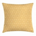 thumbnail image 1 of Geometric Throw Pillow Cushion Cover, Modern Ornament with Simple Diamond Shapes Futuristic Striped, Decorative Square Accent Pillow Case, 24 X 24 Inches, Orange Pale Yellow and White, by Ambesonne, 1 of 2