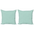 thumbnail image 1 of Ambesonne Geometric Throw Pillow Cover 2 Pack, Halftone Rhombus Motif, 24", Pale Seafoam White, 1 of 2