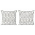 thumbnail image 1 of Ambesonne Geometric Throw Pillow Cover 2 Pack, Abstract Modern Grid, 20", Umber White, 1 of 2