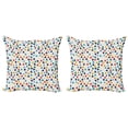 thumbnail image 1 of Geometric Throw Pillow Cushion Cover Pack of 2, Colorful Simplistic Triangles Contour Forms Randomly Aligned Off White Background, Zippered Double-Side Digital Print, 4 Sizes, Multicolor, by Ambesonne, 1 of 2