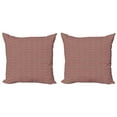 thumbnail image 1 of Ambesonne Geometric Throw Pillow Cover 2 Pack, Eggshell Shape Circle, 16", Brown Hot Pink, 1 of 5