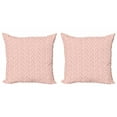 thumbnail image 1 of Ambesonne Geometric Throw Pillow Cover 2 Pack, Pattern with Rectangles, 16", Blush and White, 1 of 2