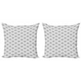 thumbnail image 1 of Ambesonne Geometric Throw Pillow Cover 2 Pack, Japanese Fan Pattern, 16", Grey Beige, 1 of 2