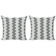 thumbnail image 1 of Ambesonne Geometric Throw Pillow Cover 2 Pack, Abstract Symmetric Lines, 16", Pale Grey White Black, 1 of 2