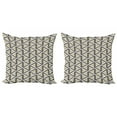 thumbnail image 1 of Ambesonne Modern Throw Pillow Cover 2 Pack, Triangle Shaped Lines, 18", Mustard and Black, 1 of 2