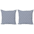 thumbnail image 1 of Ambesonne Geometric Throw Pillow Cover 2 Pack, Nautical Wave Pattern, 24", Grey White, 1 of 2
