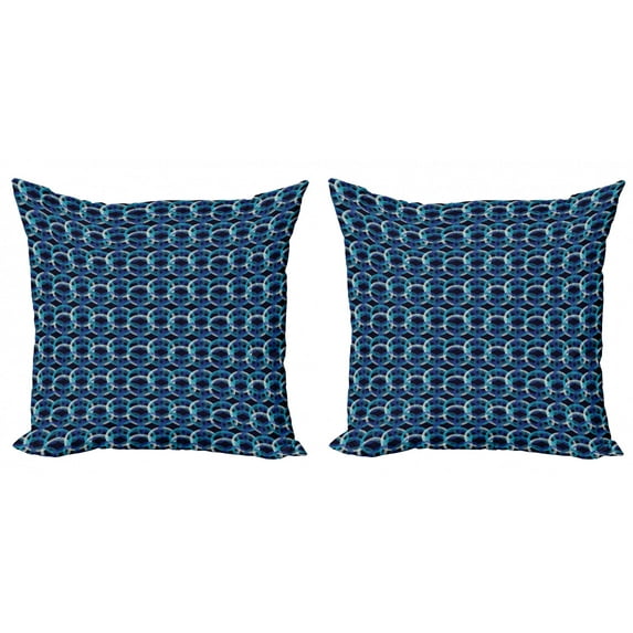 Ambesonne Geometric Throw Pillow Cover 2 Pack, Entangled Polka Dots, 20", Multicolor