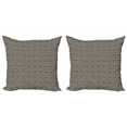 thumbnail image 1 of Ambesonne Geometric Throw Pillow Cover 2 Pack, Rectangular Blocks, 18", Orange Black and White, 1 of 2