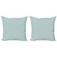 thumbnail image 1 of Geometric Throw Pillow Cushion Cover Pack of 2, Simplistic Contemporary Pattern of Motif with Triangles, Zippered Double-Side Digital Print, 4 Sizes, Pearl Sea Blue, by Ambesonne, 1 of 2