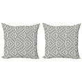 thumbnail image 1 of Ambesonne Geometric Throw Pillow Cover 2 Pack, Short Lines Abstract, 18", Charcoal Grey White, 1 of 2
