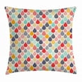 thumbnail image 1 of Geometric Throw Pillow Cushion Cover, Raindrops Doodle Style Cute Creative Leaf Shaped Colorful Girls Kids Baby Theme, Decorative Square Accent Pillow Case, 20 X 20 Inches, Multicolor, by Ambesonne, 1 of 2