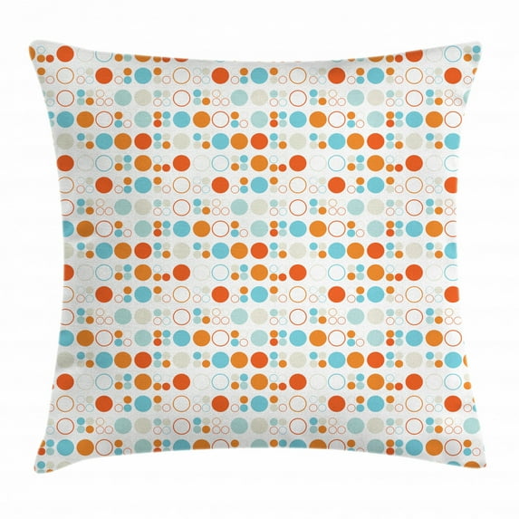 Geometric Throw Pillow Cushion Cover, Simplistic Colorful Circles Rings Ovals Rounds Baby Nursery Kids Playroom Design, Decorative Square Accent Pillow Case, 20 X 20 Inches, Multicolor, by Ambesonne