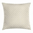 thumbnail image 1 of Geometric Throw Pillow Cushion Cover, Trellis Fence Inspired Repetitive Sequence Tangled Art Deco Pattern, Decorative Square Accent Pillow Case, 16 X 16 Inches, Pale Brown and White, by Ambesonne, 1 of 2