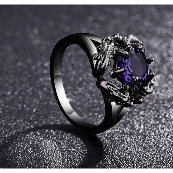 Geometric Tiamat Dragon Ring: Electroplated Copper Statement Ring for Mythical Style