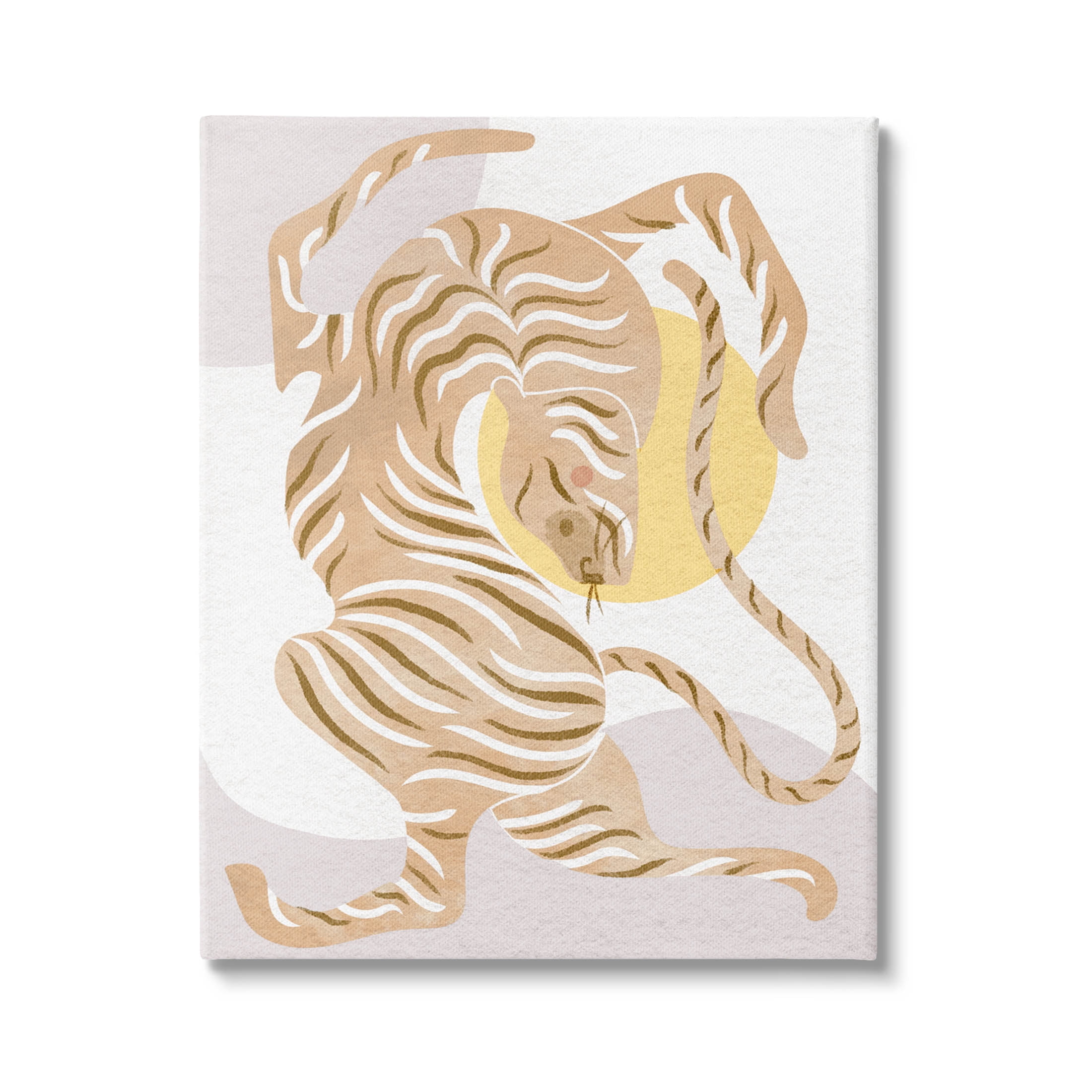 Geometric Tiger Stripes Shapes Animals & Insects Graphic Art Gallery Wrapped Canvas Print Wall Art