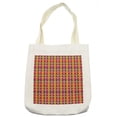 thumbnail image 1 of Geometric Tote Bag, Abstract Rhombus and Triangles Colorful Geometric Illustration Grid Style Mosaic, Cloth Linen Reusable Bag for Shopping Books Beach and More, 16.5" X 14", Cream, by Ambesonne, 1 of 2