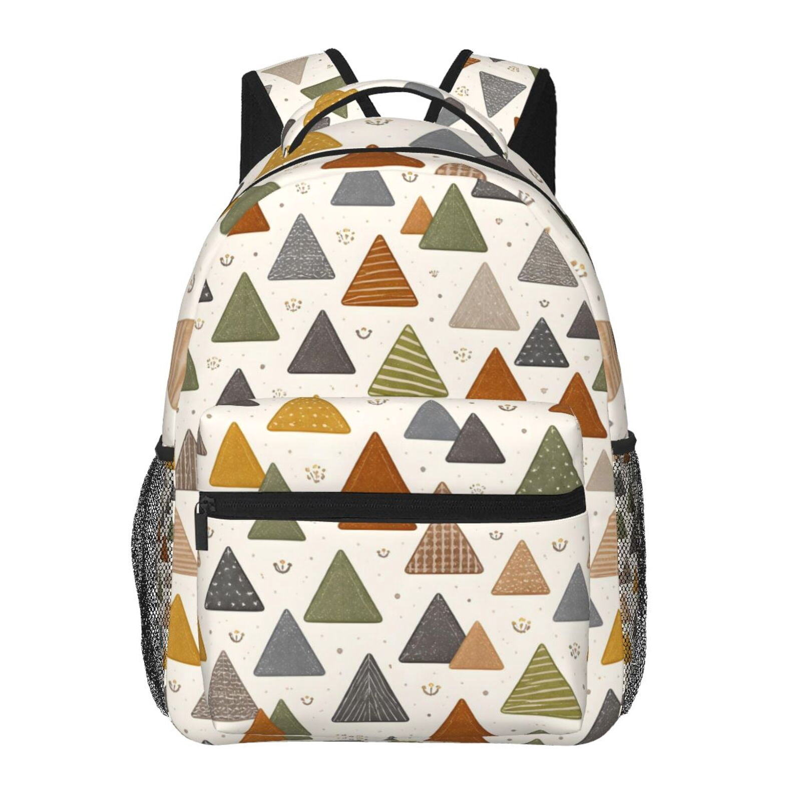 Geometric Patterned Backpack African Patchwork Backpack, Afro Ankara School College Bag  main image 3