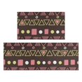 thumbnail image 1 of Geometric Triangle Brown Pattern Anti Fatigue Kitchen Rugs Set Of 2, Non Slip Washable Decorative Floor Mats for Kitchen Sink Laundry, 17"x30" and 17"x47", 1 of 6