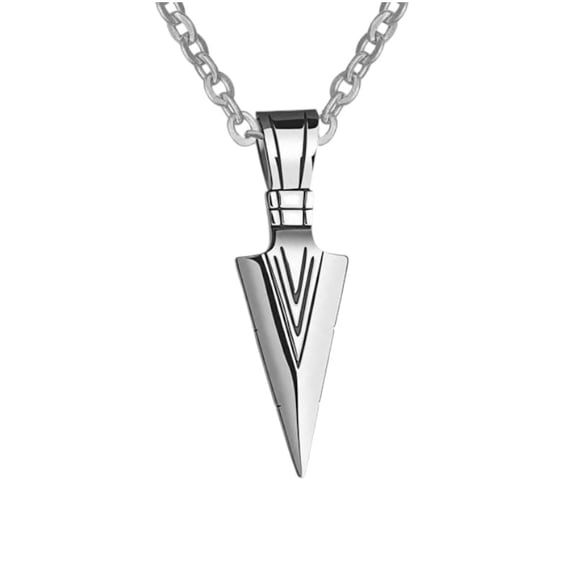 Geometric Triangle Cone Pendant Necklace for Men Women,Streetwear Unisex Style