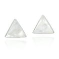 thumbnail image 1 of Geometric Triangle Disc White Mother of Pearl .925 Sterling Silver Stud Earrings, 1 of 5