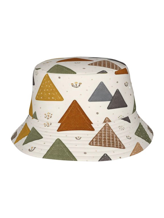 Geometric Triangle Fisherman's Hat Lightweight and Breathable Sun Hat Suitable for Both Men and Women
