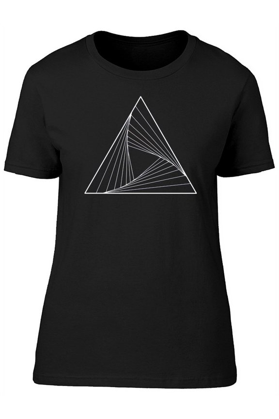 Geometric Triangle Line Art T-Shirt Women -Image by Shutterstock, Female XX-Large