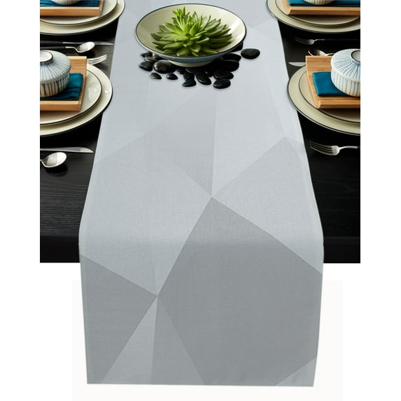 Geometric Triangle Pink Gradient Table Runner Home Wedding Table Flag Mat Centerpieces Decoration Party Dining Long Tablecloth