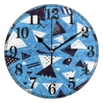 thumbnail image 1 of Geometric Triangle Silent Wall Clock 10" Non-Ticking Battery Clock, 1 of 7