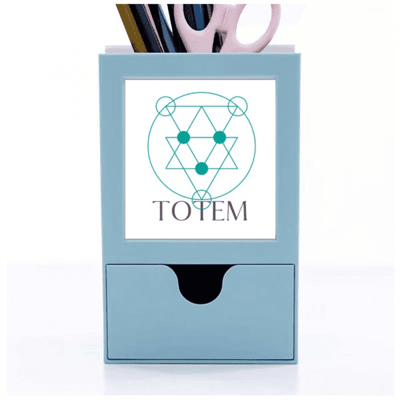 Geometric Triangular Circular Point Desk Supplies Organizer Pen Holder Card