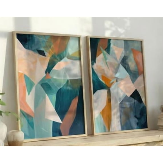Geometric Triangular Layered Shapes Design Dynamic Sophisticated Living ...