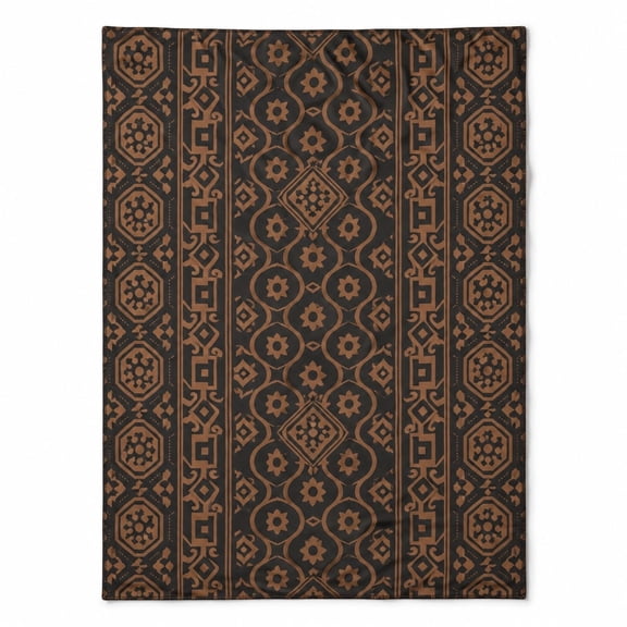 Geometric Tribal Pattern Fleece Throw Blanket | Soft 280GSM Polyester | Couch Sofa Bed | 4 Sizes