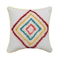 thumbnail image 1 of Geometric Tufted Pillow for Case American Boho Rainbow Square Cushion Co, 1 of 12