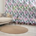 thumbnail image 1 of Geometric Tulle Curtains with Rod Pocket, Feminine Floral Pattern Nature Inspired Old Fashioned Blooming Flowers, Sheer Drape for Wedding Party 2 Panels, 7 Sizes, Hot Pink White Black, by Ambesonne, 1 of 3