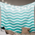 thumbnail image 1 of Geometric Turquoise Ombre Tapestry for Bedroom Wall Hanging Tapestry,Modern Gradient White Ocean Striped Ceiling Backdrop Tapestries Poster Blanket Wall Decor for Teens Room Living Room 59" x 90", 1 of 8