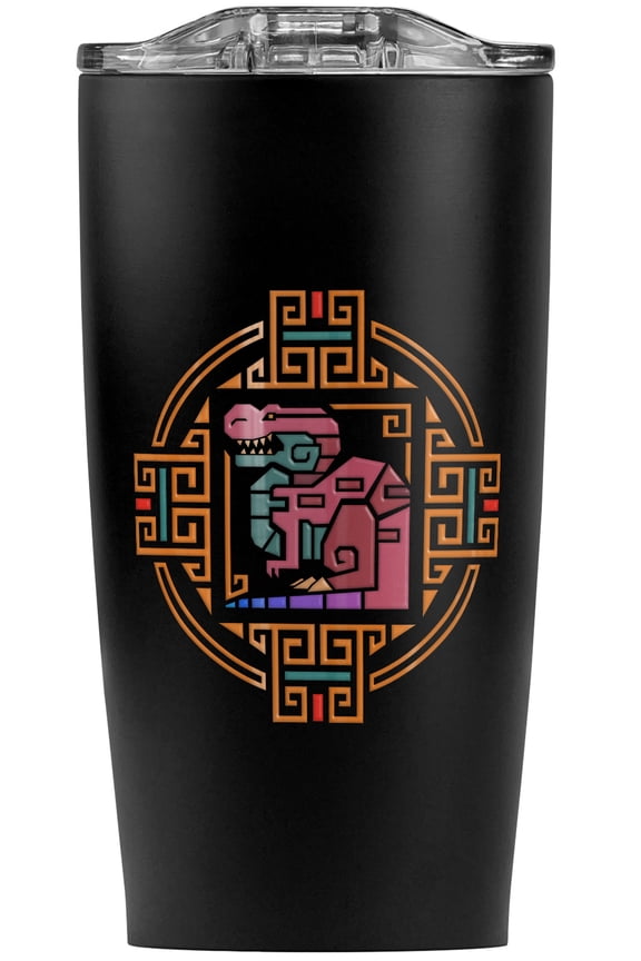 Geometric Tyrannosaurus Rex Dinosaur Stainless Steel 20 oz Travel Tumbler, Vacuum Insulated & Double Wall with Leakproof Sliding Lid | Great for Coffee/Hot Drinks and Cold Beverages