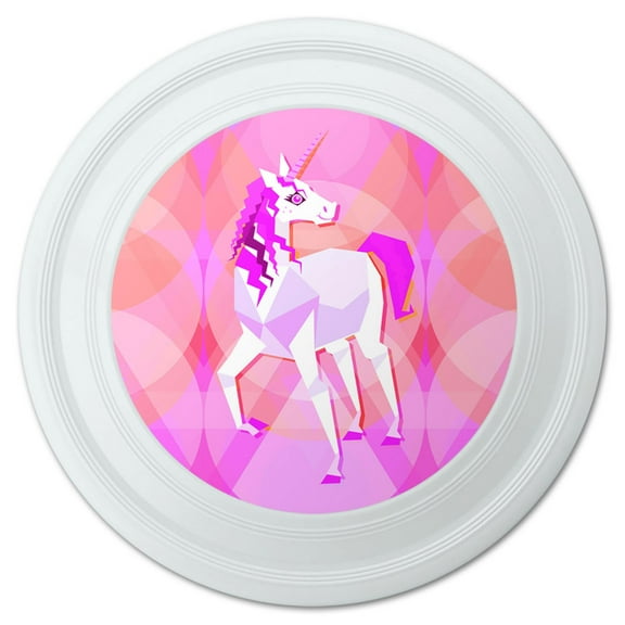 Geometric Unicorn Pink Fantasy Novelty 9" Flying Disc