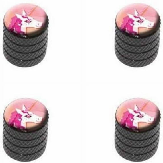 Geometric Unicorn Pink Fantasy Tire Rim Wheel Aluminum Valve Stem Caps, Multiple Colors