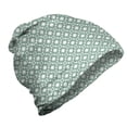 thumbnail image 1 of Geometric Unisex Beanie, Abstract Starry Ornaments, Hiking Outdoors, Pale Teal and White, by Ambesonne, 1 of 1