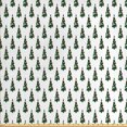 thumbnail image 1 of Ambesonne Geometric Fabric by the Yard Upholstery, Xmas Tree Pattern, 2 Yards, Hunter Green Ruby White, 1 of 4