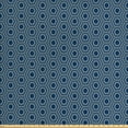 thumbnail image 1 of Ambesonne Geometric Fabric by the Yard Upholstery, Classic Hexagons Pattern, 5 Yards, Night Blue and Eggshell, 1 of 4
