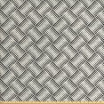 thumbnail image 1 of Ambesonne Geometric Fabric by the Yard Upholstery, Freehand Stripes, 5 Yards, Ivory and Black, 1 of 4