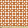 thumbnail image 1 of Ambesonne Geometric Fabric by the Yard Upholstery, Squares and X Forms Motif, 5 Yards, Burnt Orange White, 1 of 5