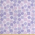 thumbnail image 1 of Ambesonne Geometric Fabric by the Yard Upholstery, Ornate Spiral Pattern, 10 Yards, Lavender Blue and Lilac, 1 of 4