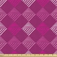 thumbnail image 1 of Ambesonne Geometric Fabric by the Yard Upholstery, Pinkish Diagonal Squares, 3 Yards, Magenta Pale Pink, 1 of 5