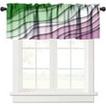 thumbnail image 1 of Geometric Valances Curtains Green Purple Modern Geometric Abstract Beach Windows Short Curtain Valance for Kitchen Bedroom Bathroom Decor with Rod Pocket, One Panel 54X18 Inches, 1 of 6