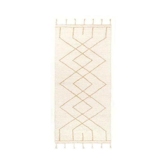 Geometric Washable Cotton Bath Rug Copper, Elias