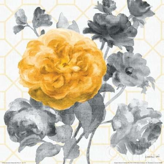 Geometric Watercolor Floral II Canvas Art - Danhui Nai (24 x 24)