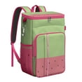 thumbnail image 1 of Geometric Watermelon Pattern Cooler Backpack, Tropical Fruit Insulated Bag for Beach Trips and Summer Fun, 1 of 6