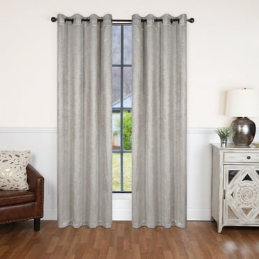 Geometric Wave Blackout Curtain Panels, 52" x 63", Ivory by Blue Nile Mills